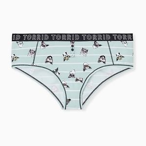 Torrid Mint Pups & Stripes Cheeky Panty